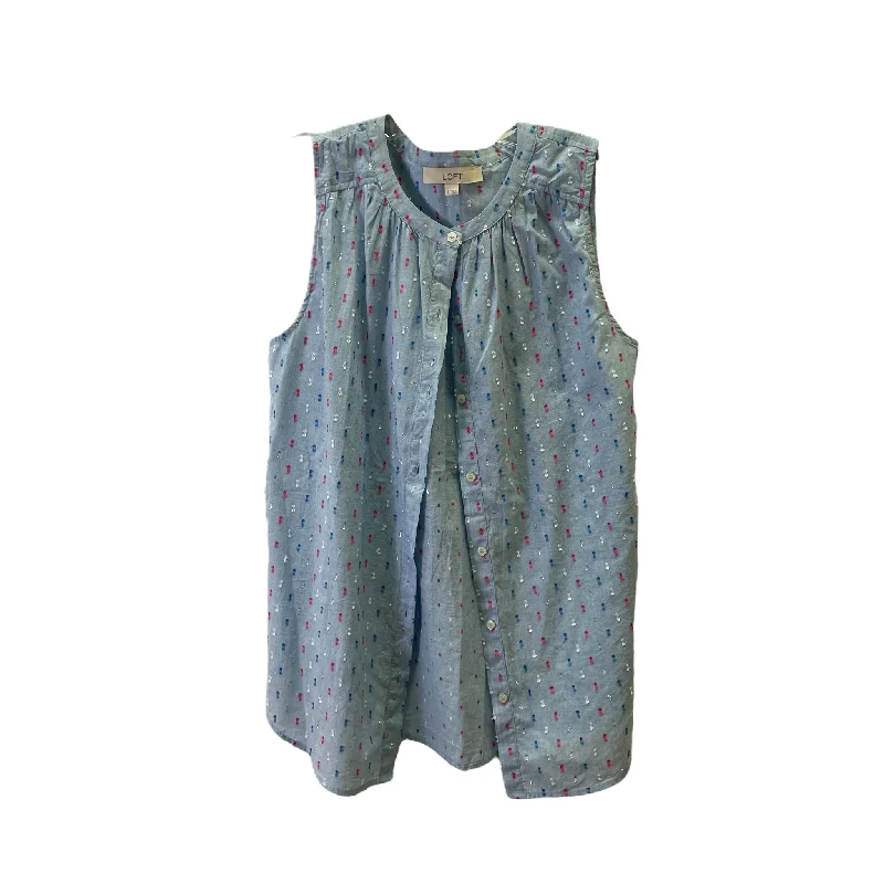 Online Specials Blue Top Sleeveless By Loft, Size: S