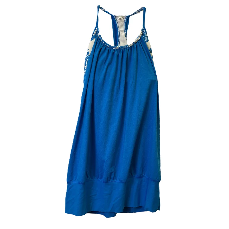 Markdowns Blue & White Athletic Tank Top By Lululemon, Size: 6