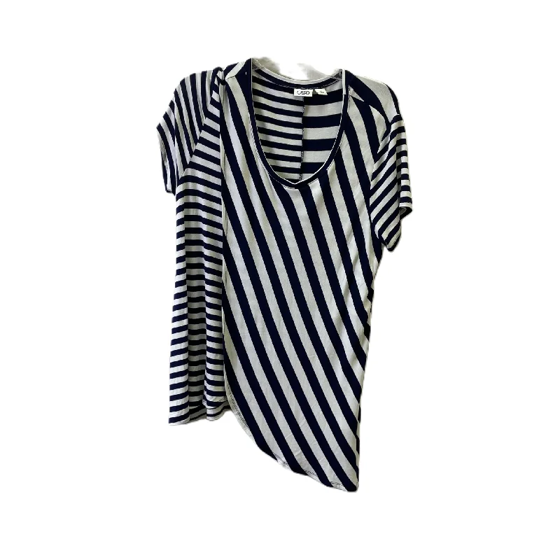Clearance Items Blue & White Top Short Sleeve By Cato, Size: Xl