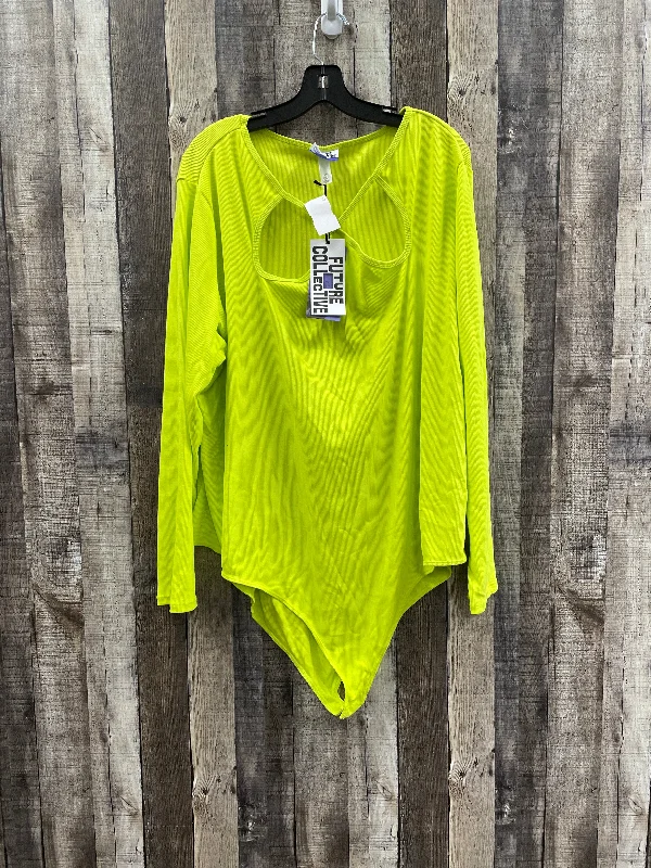 Great Deals Bodysuit By Cme In Green, Size: 4x