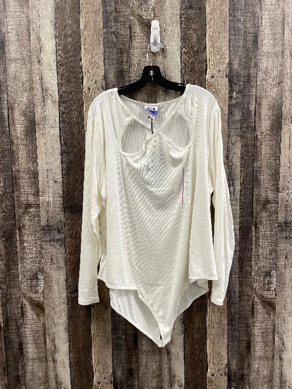 Weekend Special Bodysuit By Cme In Ivory, Size: 4x