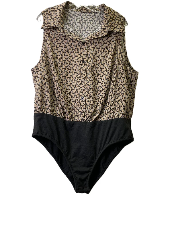 Must-Have Deals Brown & Tan Bodysuit By Shein, Size: 3x