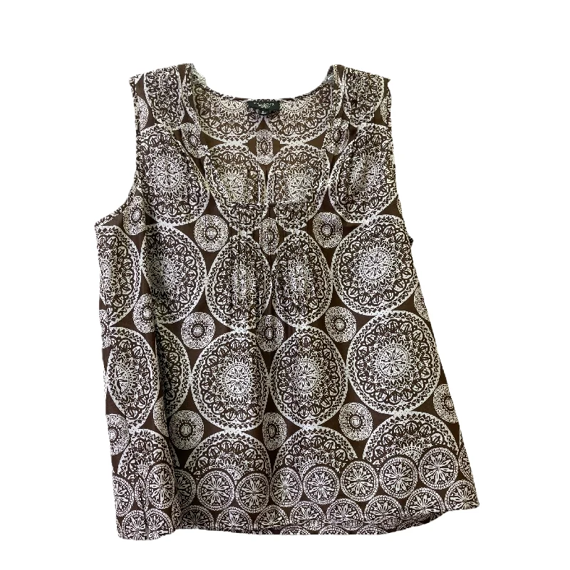 Extra Discounts Brown Top Sleeveless Basic By Talbots, Size: M