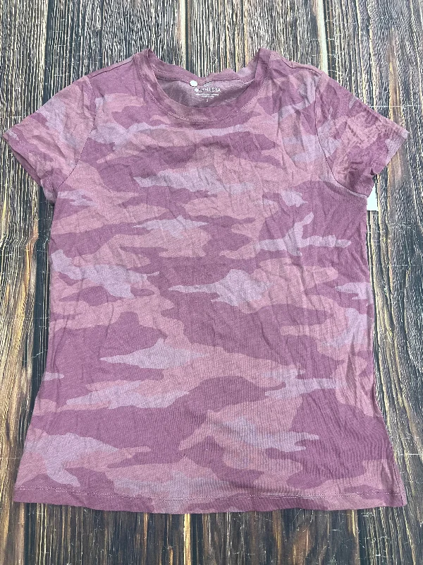 Special Savings Camouflage Print Top Short Sleeve Basic Athleta, Size S