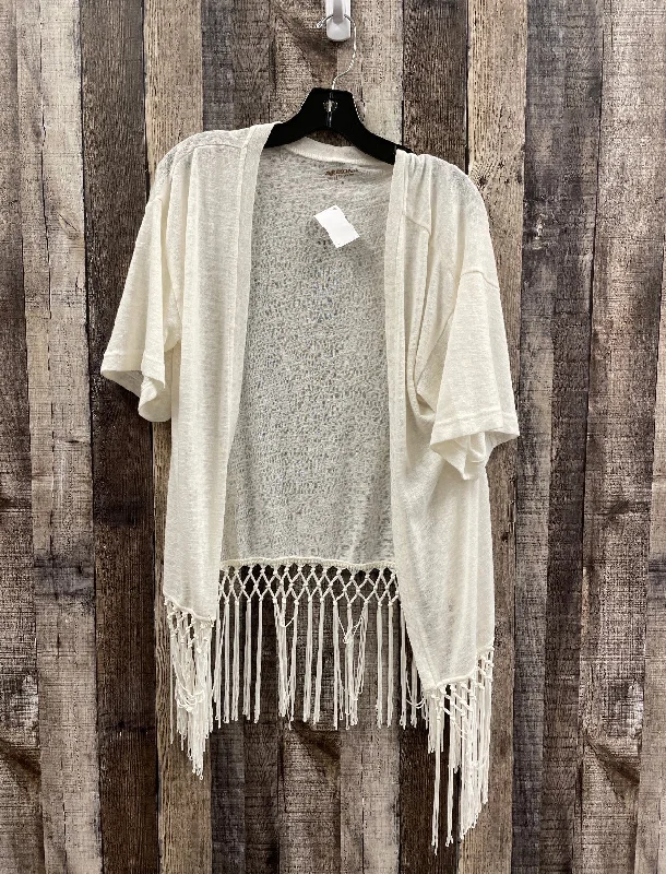 Weekend Special Cardigan By Arizona In Ivory, Size: M