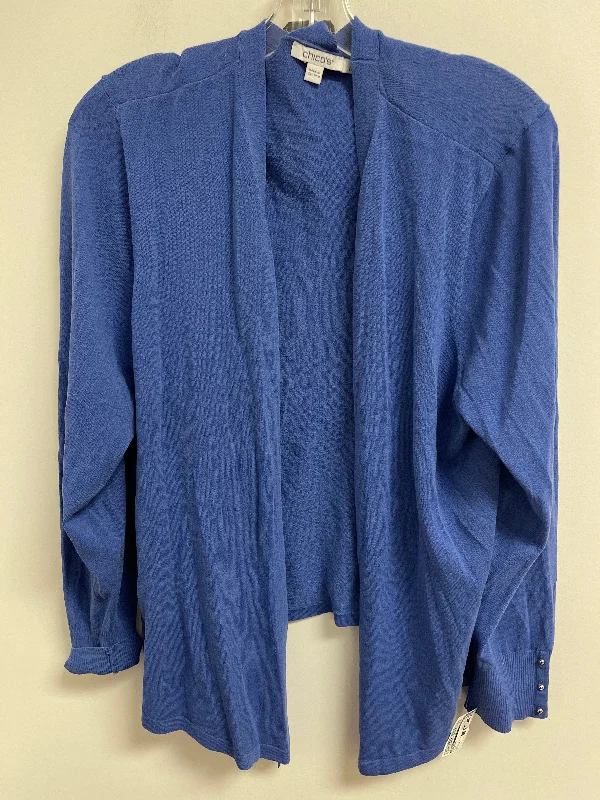Steals and Deals Cardigan By Chicos In Blue, Size: 2x