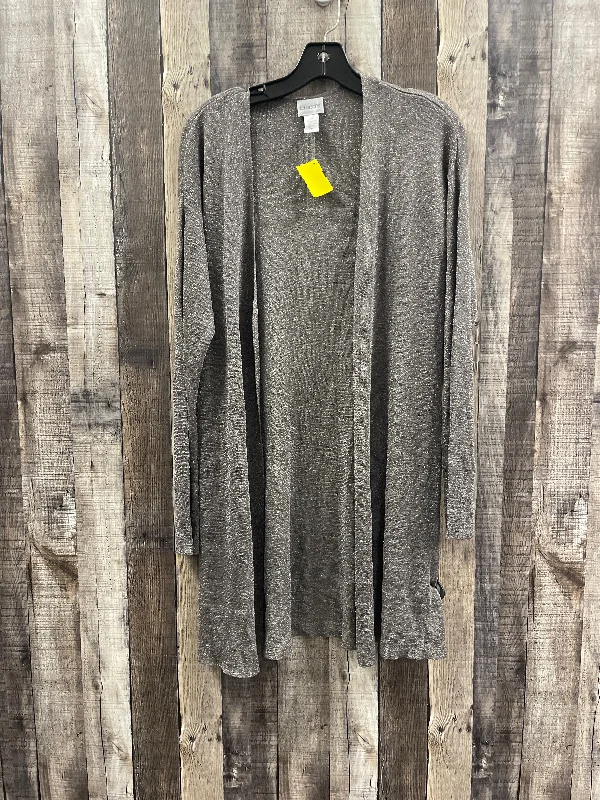 Special Price Cardigan By Chicos In Silver, Size: Xl