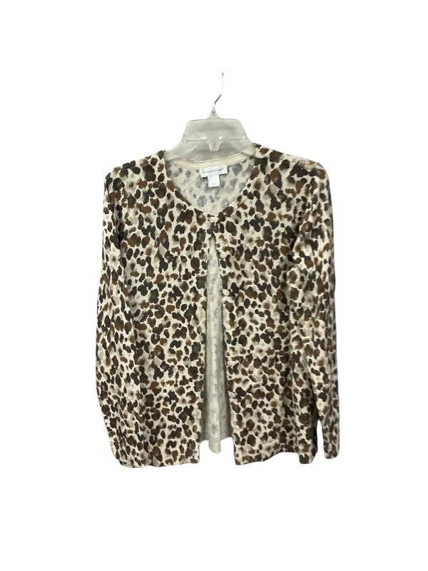 Extra Savings Cardigan By Christopher And Banks In Animal Print, Size: L