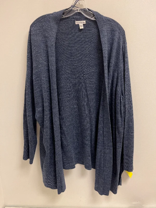 Deal Dash Cardigan By Croft And Barrow In Blue, Size: 2x