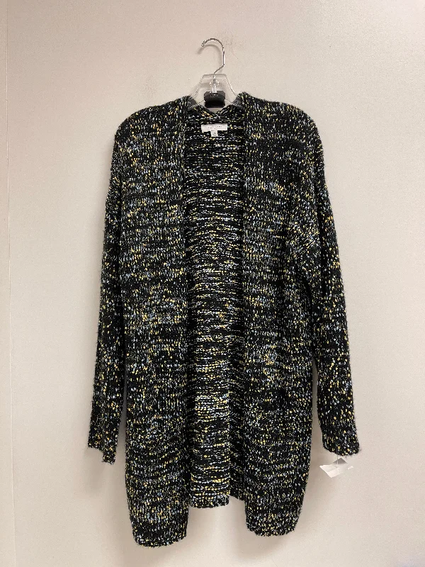 Instant Discount Cardigan By New Directions In Black & Yellow, Size: L