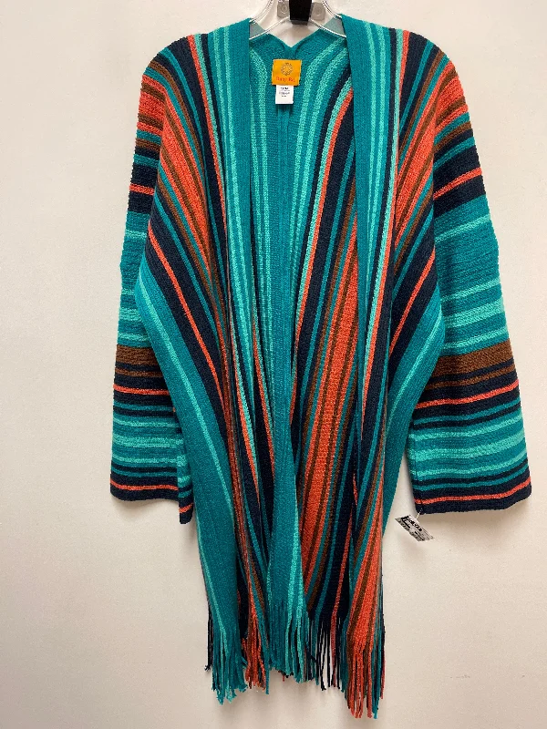 Don't Wait Cardigan By Ruby Rd In Blue & Orange, Size: S