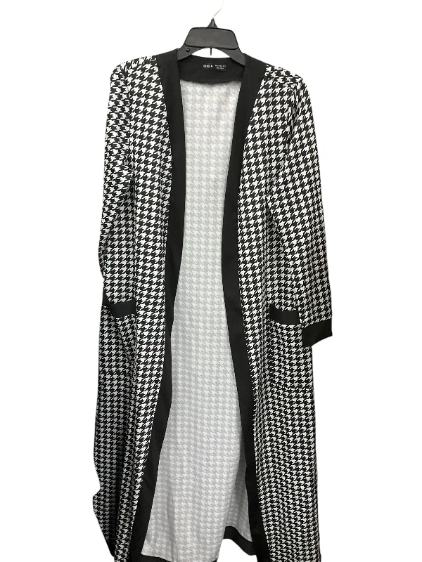 Fantastic Deals Cardigan By Shein In Black & White, Size: Xl