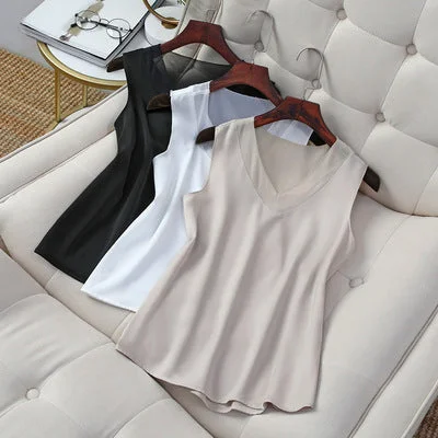 Weekend Deal Chiffon Top Shirt Women's Black Shirt Summer Elegant Corset Vintage Office Plus Size Satin Silk Shirt