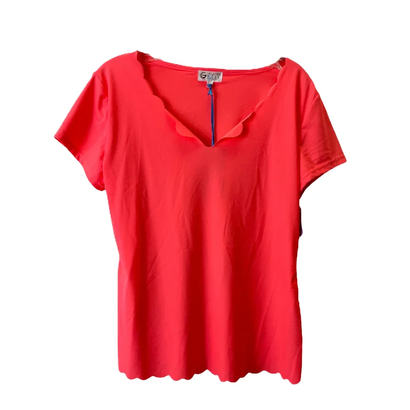 Epic Deals Coral Top Short Sleeve By cerulean blu Size: Xl