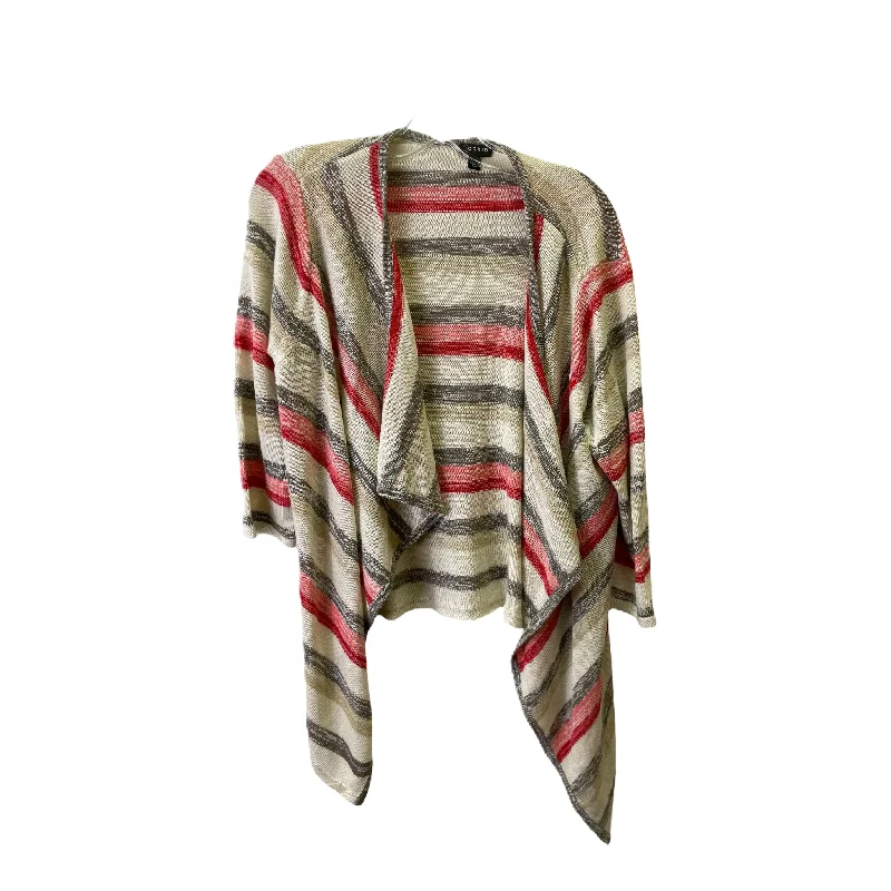YEAR-End Clearance Cream & Orange Sweater Cardigan By Torrid, Size: 1x