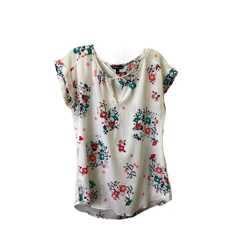 Clearance Items Floral Print Top Sleeveless By Express, Size: M