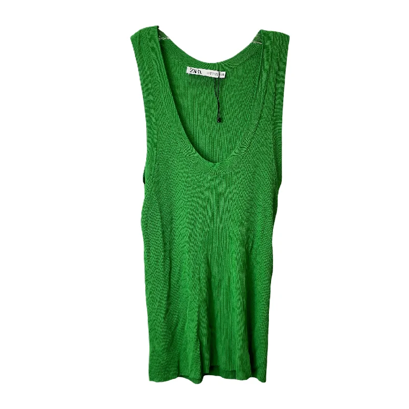 Sale Event Green Tank Top By Zara, Size: M
