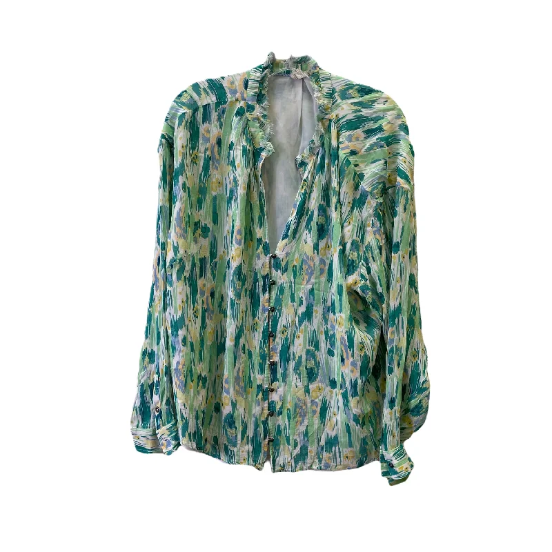 Markdowns Green Top Long Sleeve By Pilcro, Size: 2x