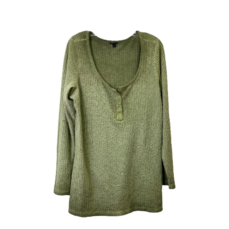 Year-End Sale Green Top Long Sleeve By Torrid, Size: 1x