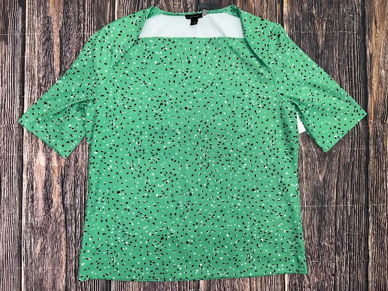 Flash Deals Green Top Short Sleeve Ann Taylor, Size L