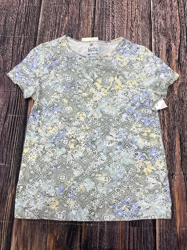 Clearance Sale Green Top Short Sleeve Basic Croft And Barrow, Size S