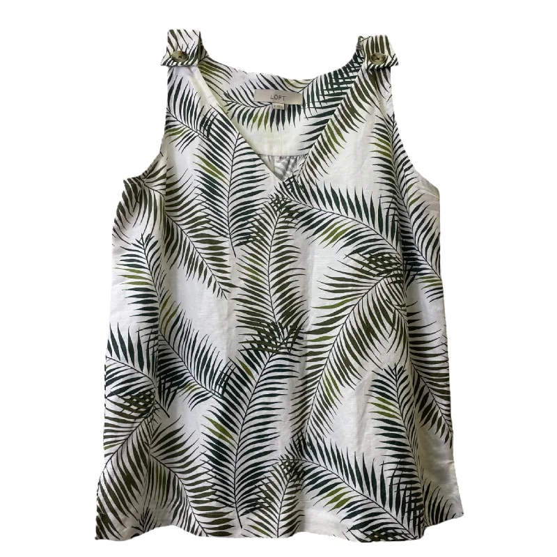 Friends and Family Sale Green & White Top Sleeveless By Loft, Size: Xs