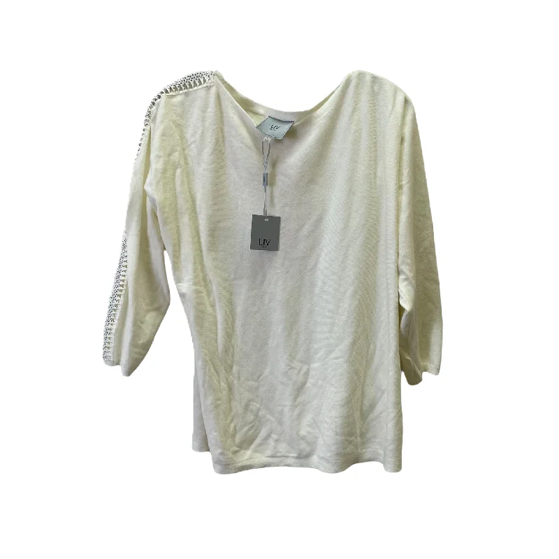 Price Smash Ivory Sweater By liv milano , Size: L