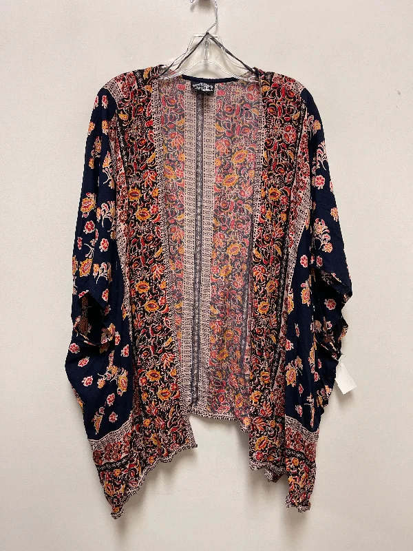 Extra Discounts Kimono By Angie In Blue & Red, Size: 1x