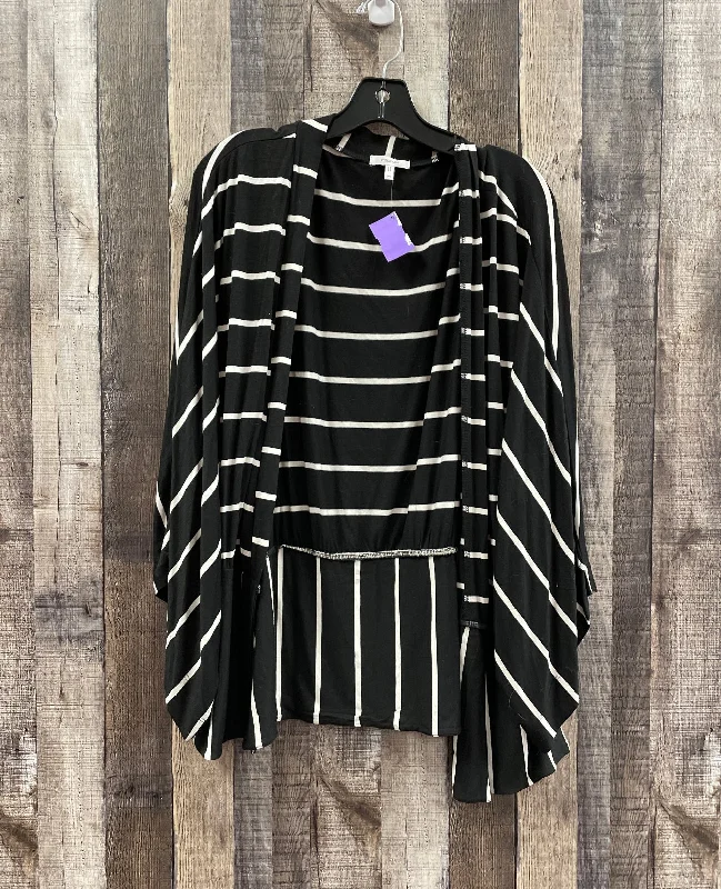Members Only Kimono By Maurices In Black & White, Size: M