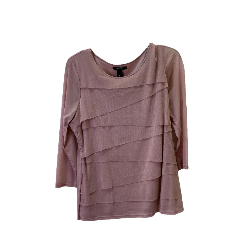 Final Clearance Mauve Top Long Sleeve By Alfani, Size: Petite L