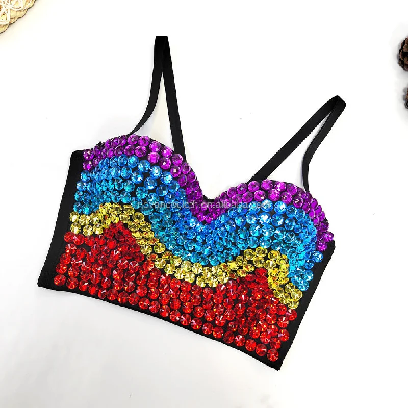 Special Discount Novance New Inventions 2022 Colored Diamond Short Nail Beaded Stage Dance Wear Nightclub Hot Girl Women Underwear Lingerie Special Discount Novance New Inventions 2022 Colored Diamond Short Nail Beaded Stage Dance Wear Nightclub Hot Girl Women Underwear Lingerie