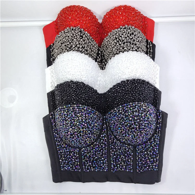 Exclusive Preview Novance New Inventions 2022 Spaghetti Straps Black Camisoles Custom Sexy Shiny Crystals Beaded Stage Summer Women's Tank Tops Exclusive Preview Novance New Inventions 2022 Spaghetti Straps Black Camisoles Custom Sexy Shiny Crystals Beaded Stage Summer Women's Tank Tops