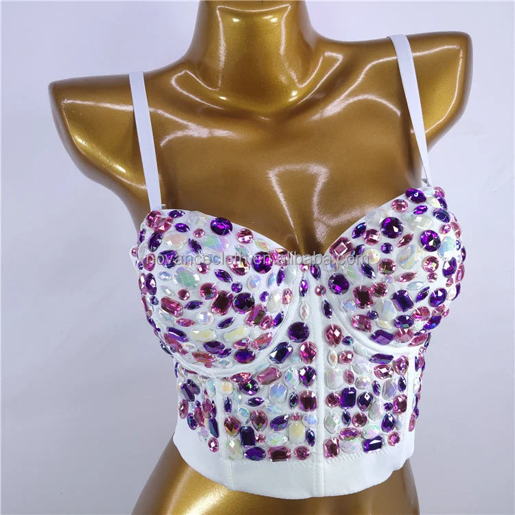 Exclusive Savings NOVANCE new product 2022 popular Purple treasure color sexy sling fishbone ladies wear women's tank tops for stage wear