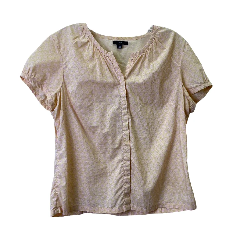 Don't Miss Pale Yellow Top Short Sleeve Basic By Gap, Size: L
