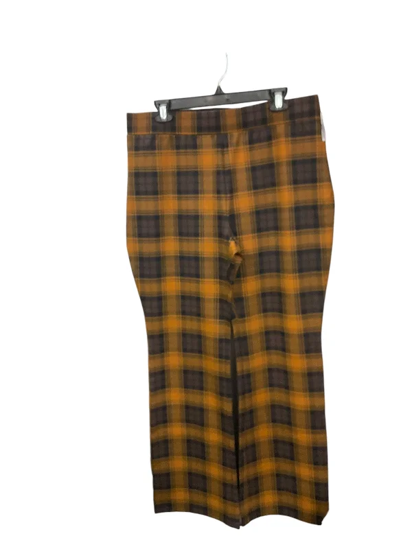 Closeout Pants Leggings By Iman Hsn In Plaid Pattern, Size: Xl