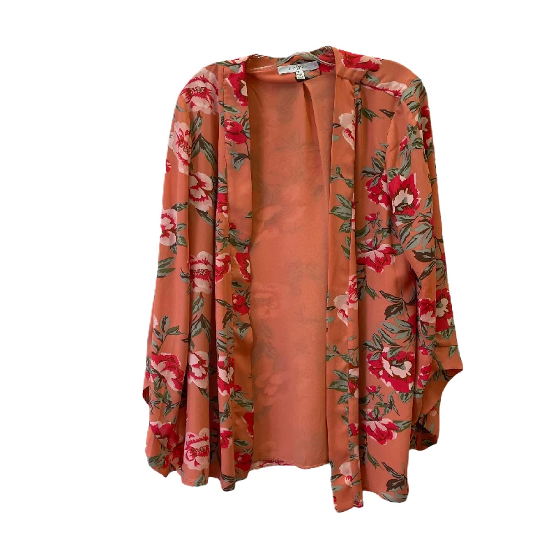 Midnight Madness Peach Cardigan By Fever, Size: L