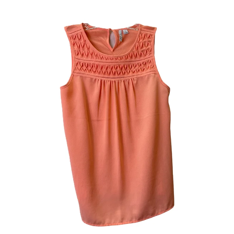 Midnight Madness Peach Top Sleeveless By Elle, Size: S