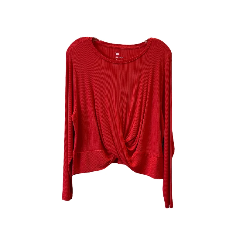 Fantastic Offers Pink Athletic Top Long Sleeve Collar By All In Motion, Size: 2x