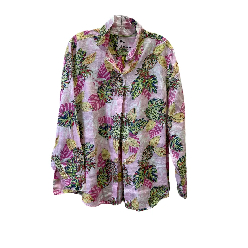 Special Discount Pink Top Long Sleeve By Tommy Bahama, Size: L