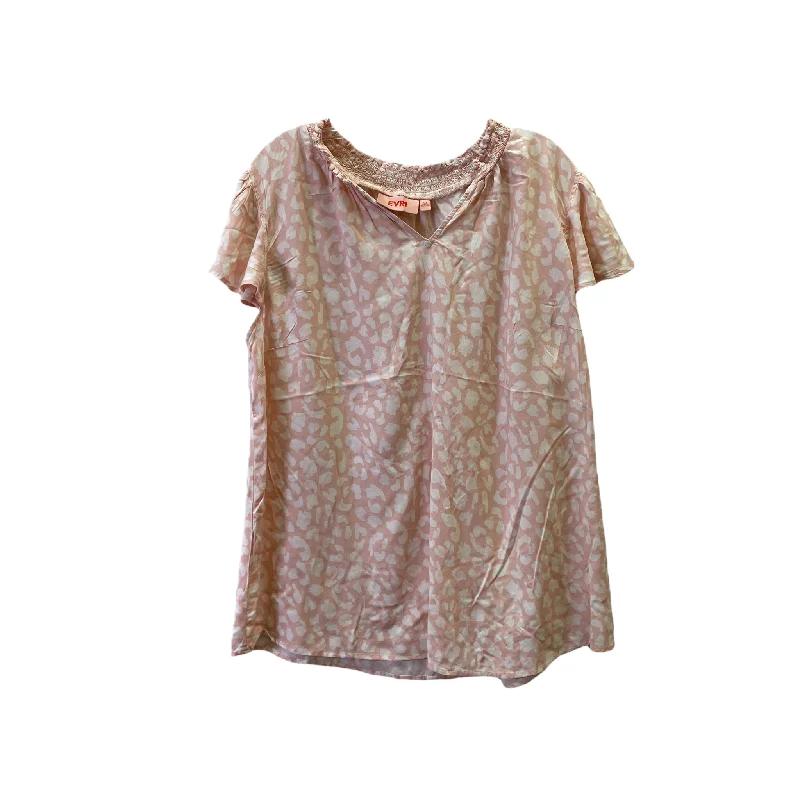 Limited Availability Pink Top Short Sleeve By Evri, Size: S