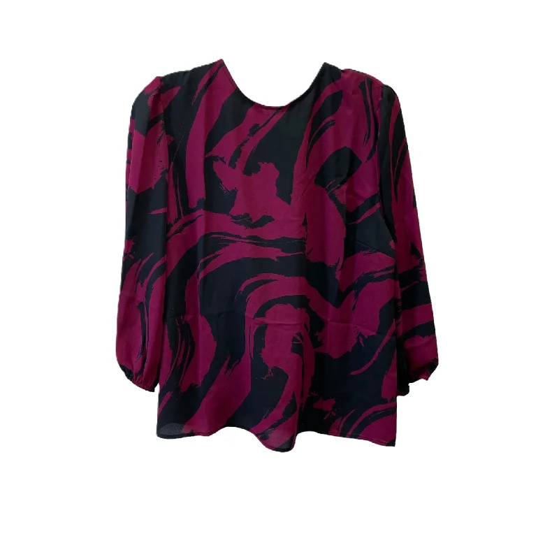 Can't Be Beat Pink Top Short Sleeve By New York And Co, Size: L