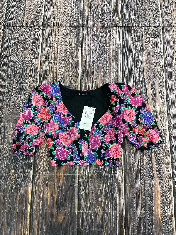 Exclusive Savings Pink Top Short Sleeve Zara, Size Xs