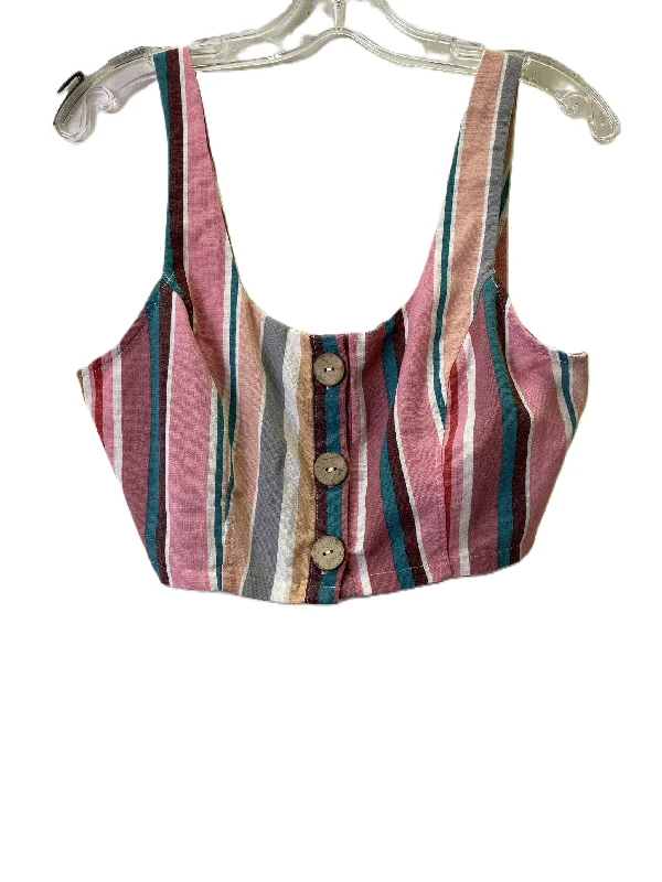 Overstock Sale Pink Top Sleeveless Basic By Haute Monde, Size: L