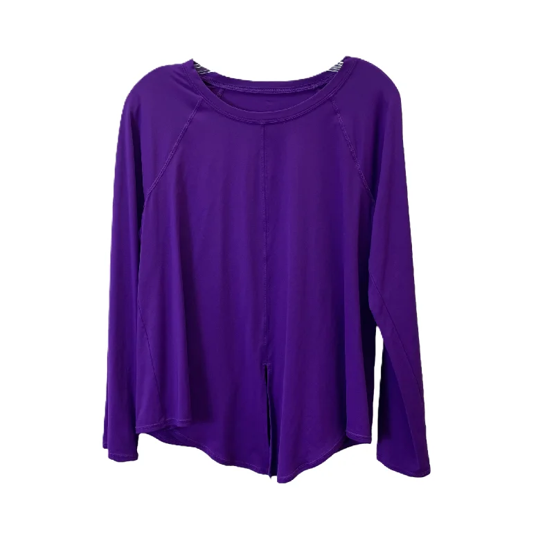 Overstock Sale Purple Athletic Top Long Sleeve Crewneck By Lilly Pulitzer, Size: L