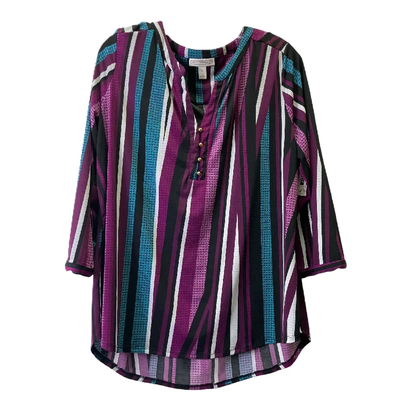 Discount Extravaganza Purple Top Long Sleeve By Dana Buchman, Size: Xl