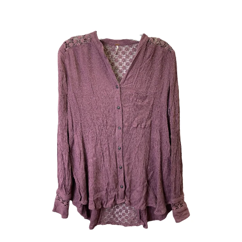 Year-End Sale Purple Top Long Sleeve By Free People, Size: Xs