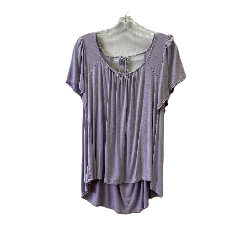 Great Bargains Purple Top Short Sleeve By Gap, Size: 1x