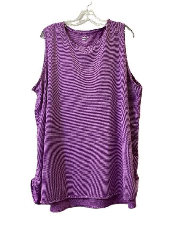Best Bargains Purple Top Short Sleeve By Lands End, Size: 3x