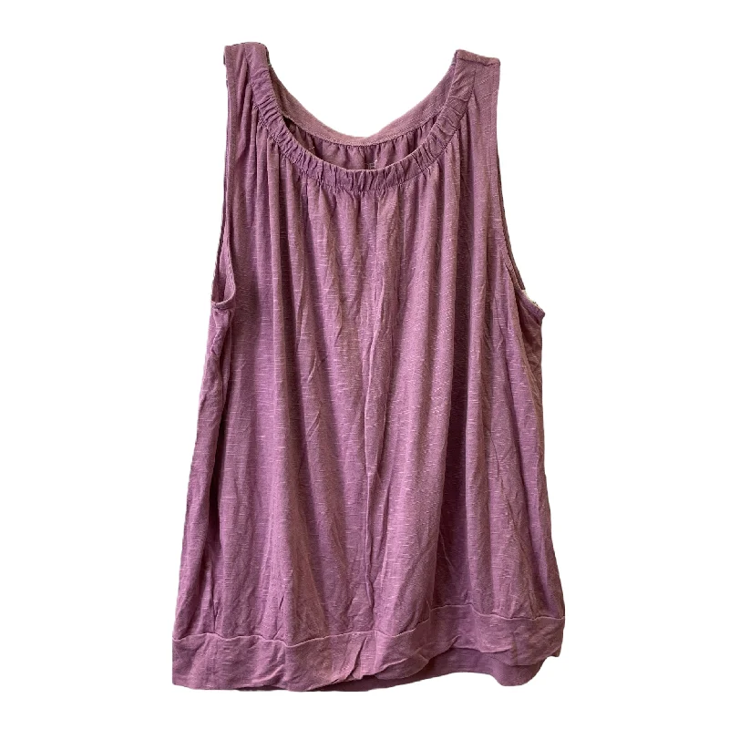 Final Markdown Purple Top Sleeveless Basic By Loft, Size: Xl