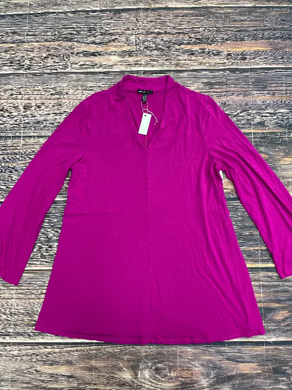 Exclusive Savings Purple Tunic Long Sleeve Eileen Fisher, Size M